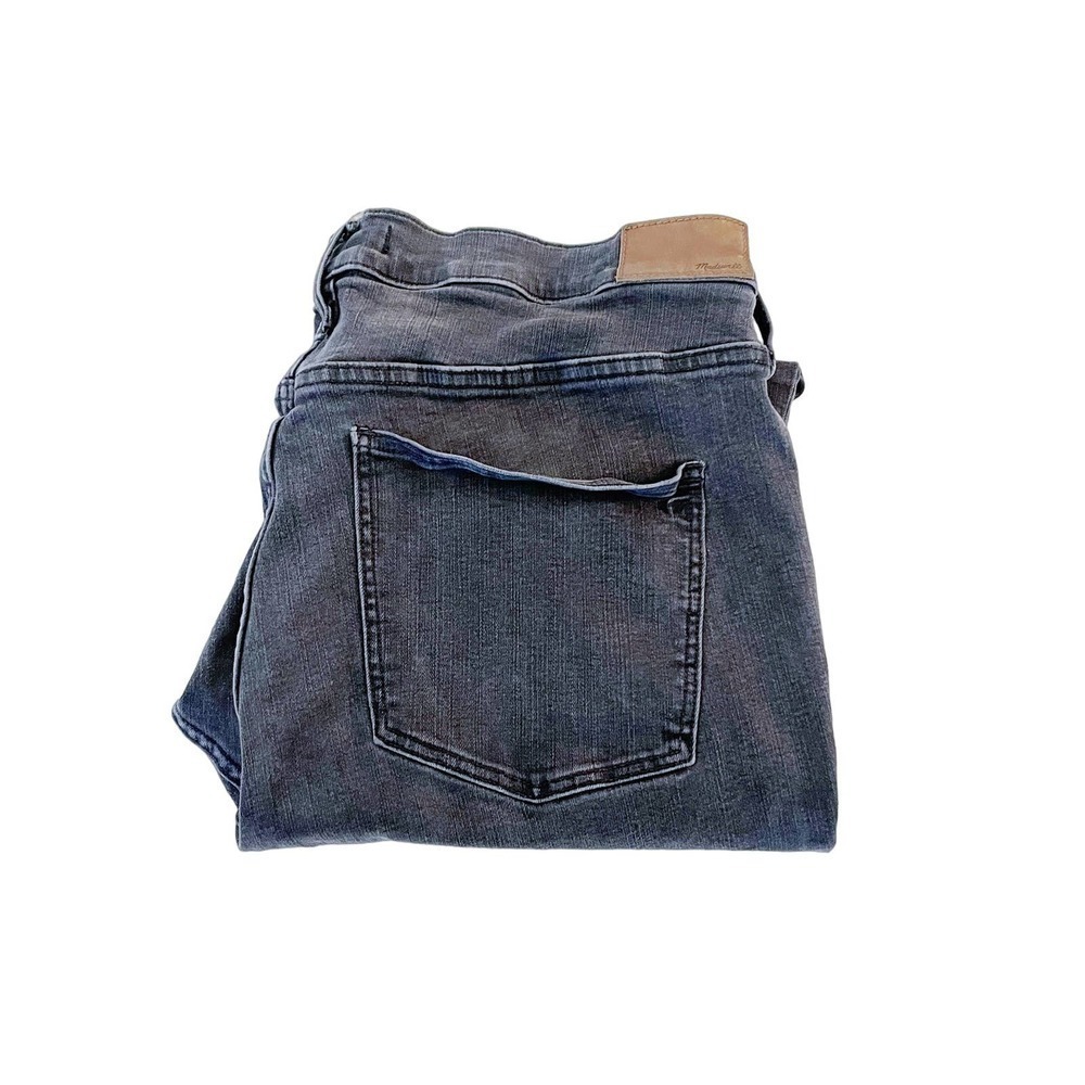 Madewell 9" High-Rise Skinny Black Grey Wash Denim Jeans SZ35
